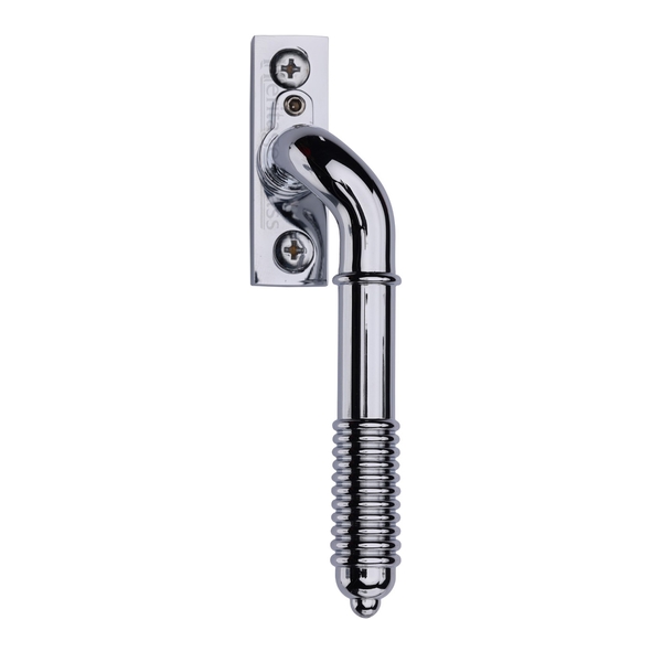 V895L RH-PC  Right Hand  Polished Chrome  Heritage Brass Locking Reeded Cranked Espagnolette Fastener